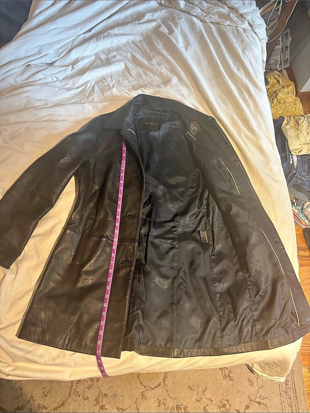 Tahari Women's Black Leather Jacket